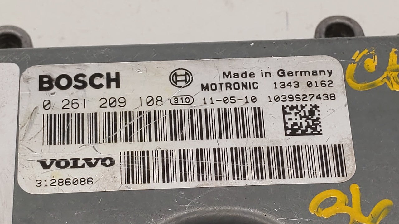 2012 Volvo S60 PCM Engine Control Computer ECU ECM PCU OEM P/N:0 261 209 108 31286086, 1343 0003 Fits OEM Used Auto Parts - 