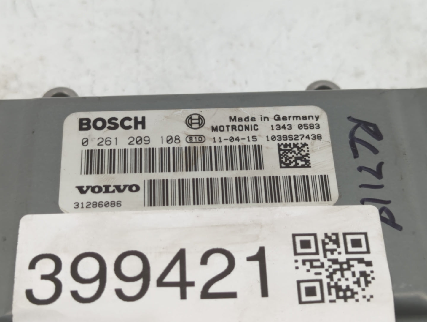 2012 Volvo S60 PCM Engine Control Computer ECU ECM PCU OEM P/N:1343 0583 1344 0798, 0 261 209 563, 0 261 209 108, 31286086 F