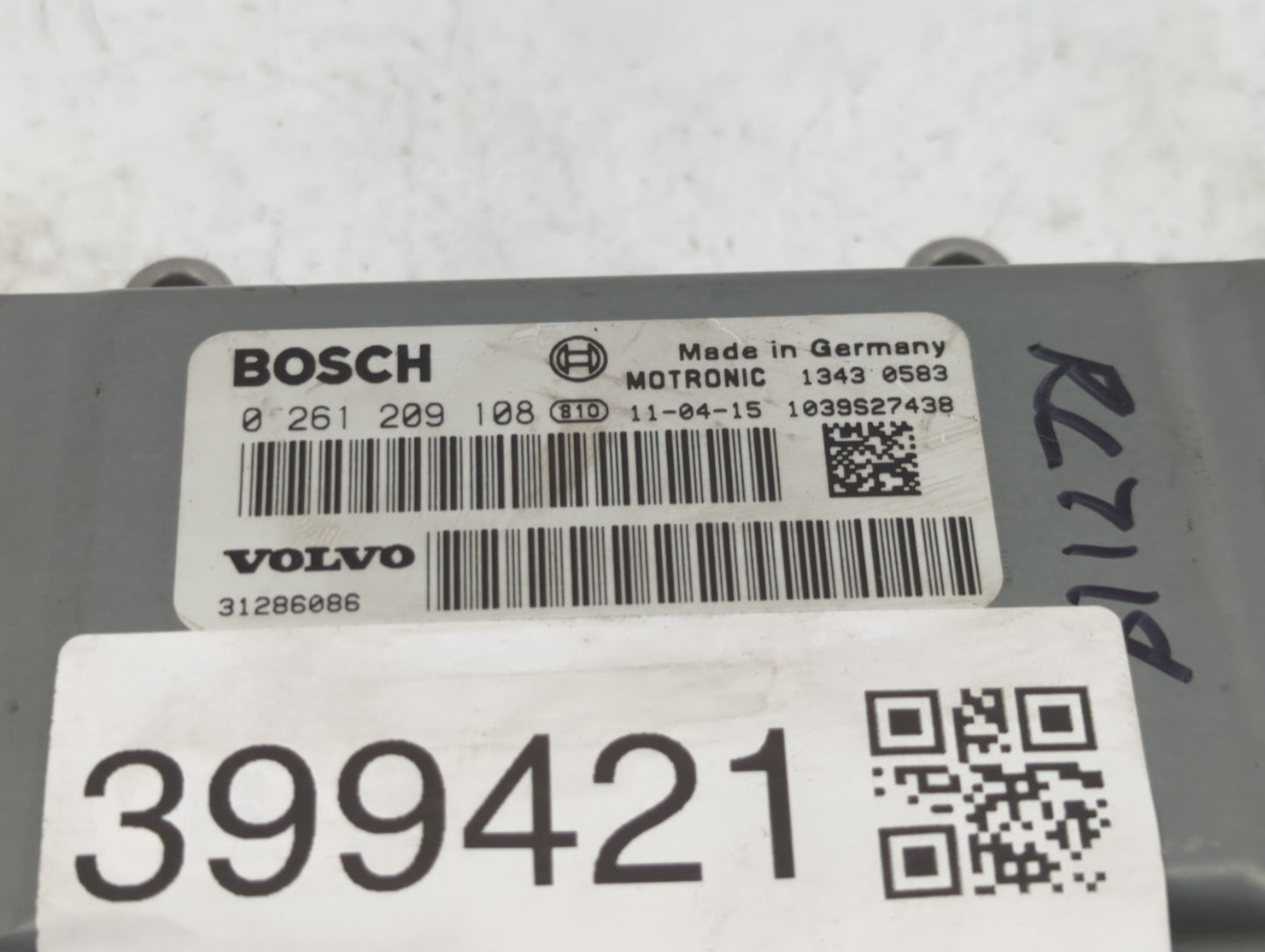2012 Volvo S60 PCM Engine Control Computer ECU ECM PCU OEM P/N:1343 0583 1344 0798, 0 261 209 563, 0 261 209 108, 31286086 F