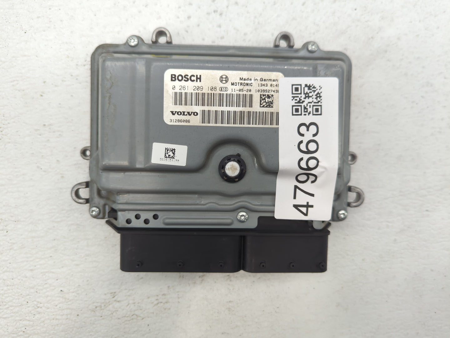 2012 Volvo S60 PCM Engine Control Computer ECU ECM PCU OEM P/N:0261209108 31286086 Fits OEM Used Auto Parts - Oemusedautopar