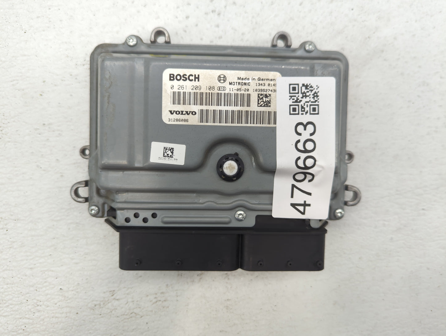 2012 Volvo S60 PCM Engine Control Computer ECU ECM PCU OEM P/N:0261209108 31286086 Fits OEM Used Auto Parts - Oemusedautopar