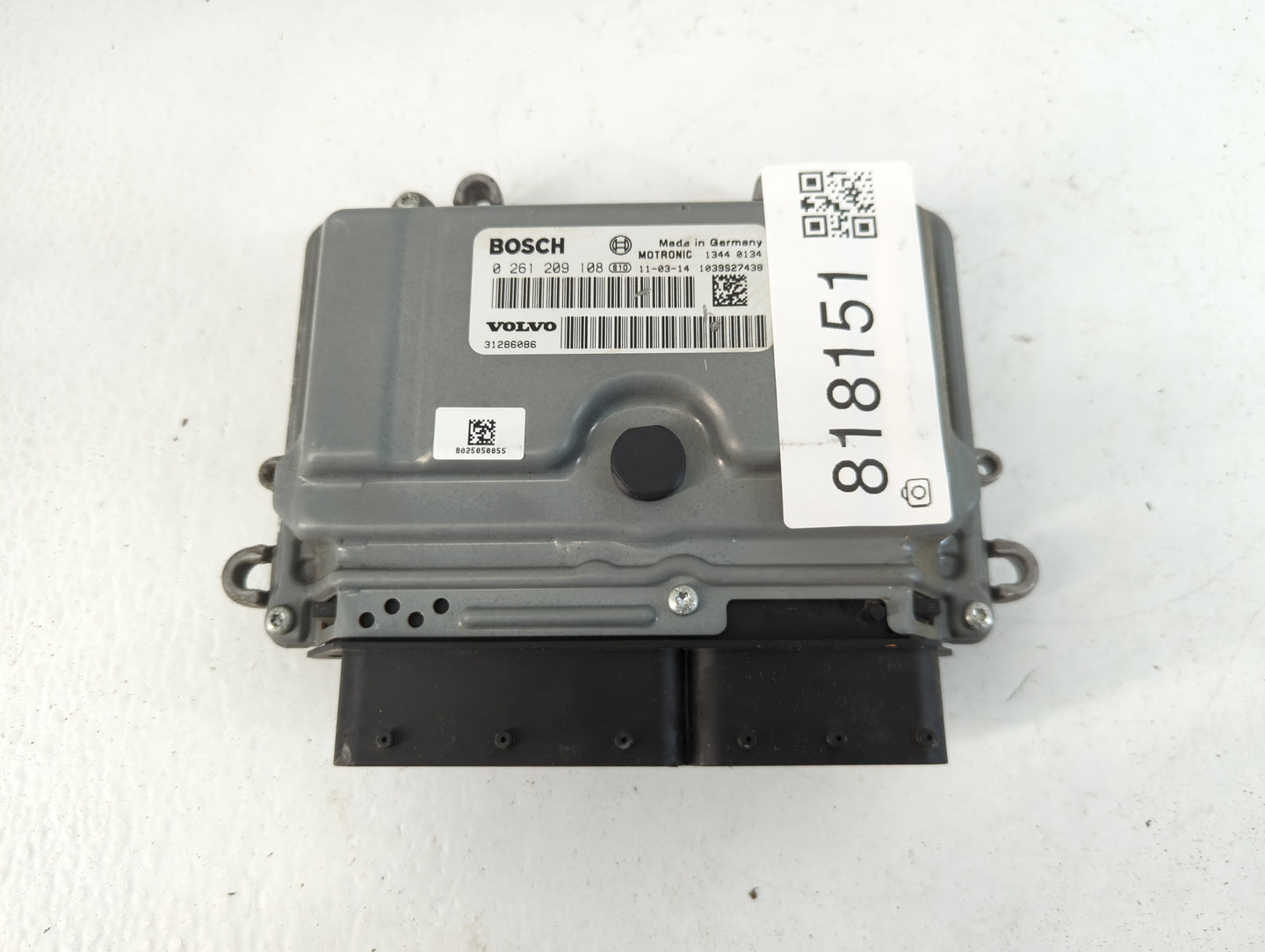 2012 Volvo S60 PCM Engine Control Computer ECU ECM PCU OEM P/N:0 261 209 108 Fits OEM Used Auto Parts - Oemusedautoparts1.co