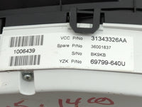2013 Volvo V60 Instrument Cluster Speedometer Gauges P/N:69799-640U 31343326AA Miles: Fits Fits 2011 2012 2014 OEM Used Auto