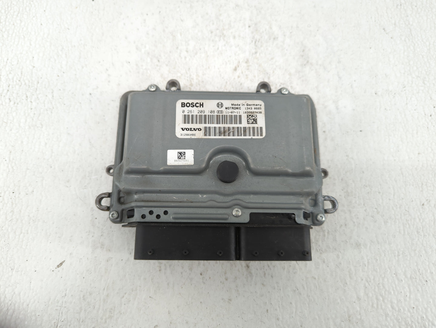 2012 Volvo V60 PCM Engine Control Computer ECU ECM PCU OEM P/N:1344 0798 0 261 209 563, 0 261 209 108, 31286086, 1343 0003 F