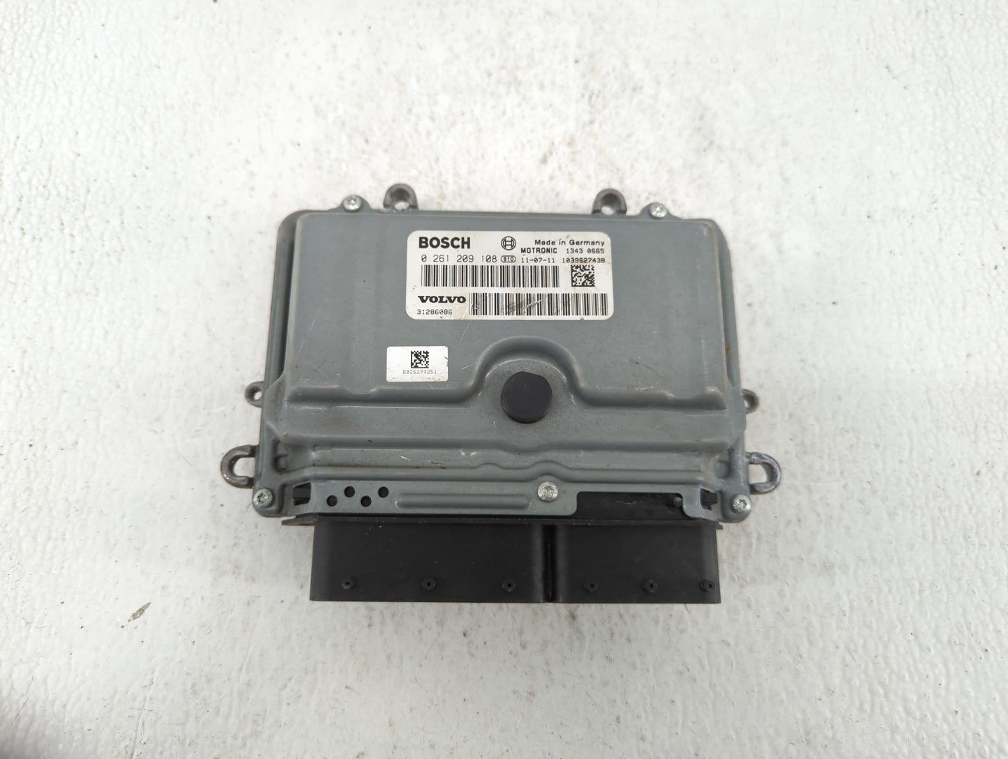 2012 Volvo V60 PCM Engine Control Computer ECU ECM PCU OEM P/N:1344 0798 0 261 209 563, 0 261 209 108, 31286086, 1343 0003 F