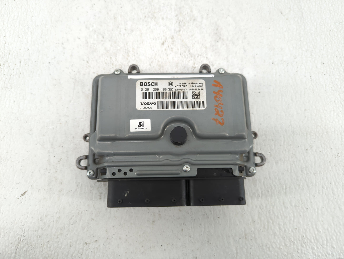 2012 Volvo V60 PCM Engine Control Computer ECU ECM PCU OEM P/N:1344 0798 0 261 209 563, 0 261 209 108, 31286086, 1343 0003 F