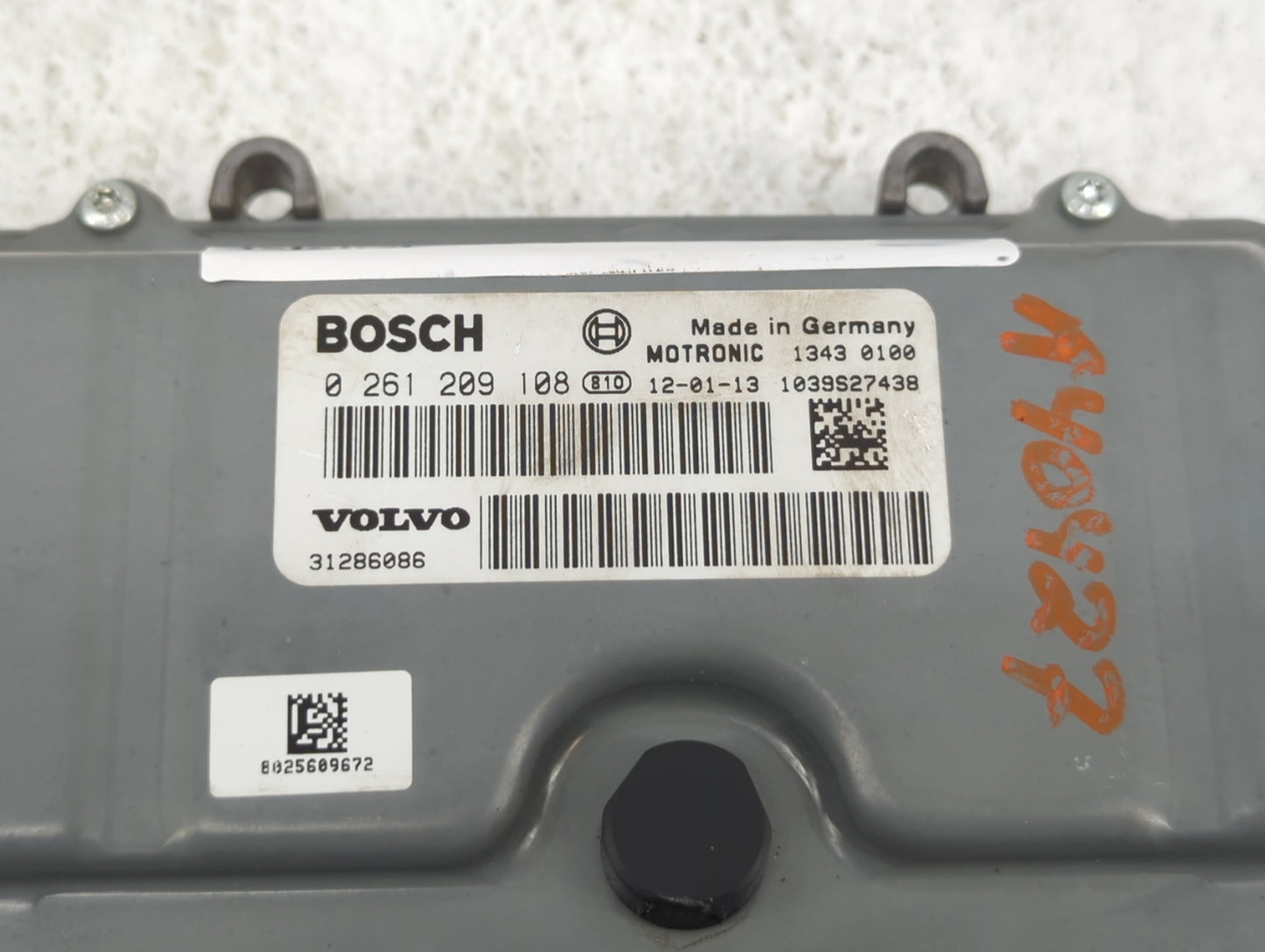 2012 Volvo V60 PCM Engine Control Computer ECU ECM PCU OEM P/N:1344 0798 0 261 209 563, 0 261 209 108, 31286086, 1343 0003 F