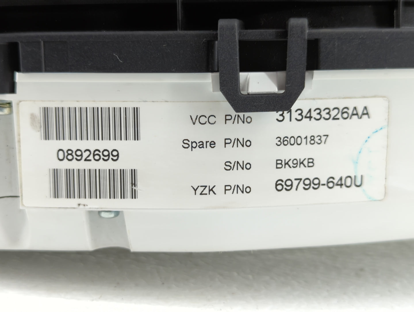 2012 Volvo V60 Instrument Cluster Speedometer Gauges P/N:31343326AA 31296371AB Fits Fits 2011 2013 2014 OEM Used Auto Parts 