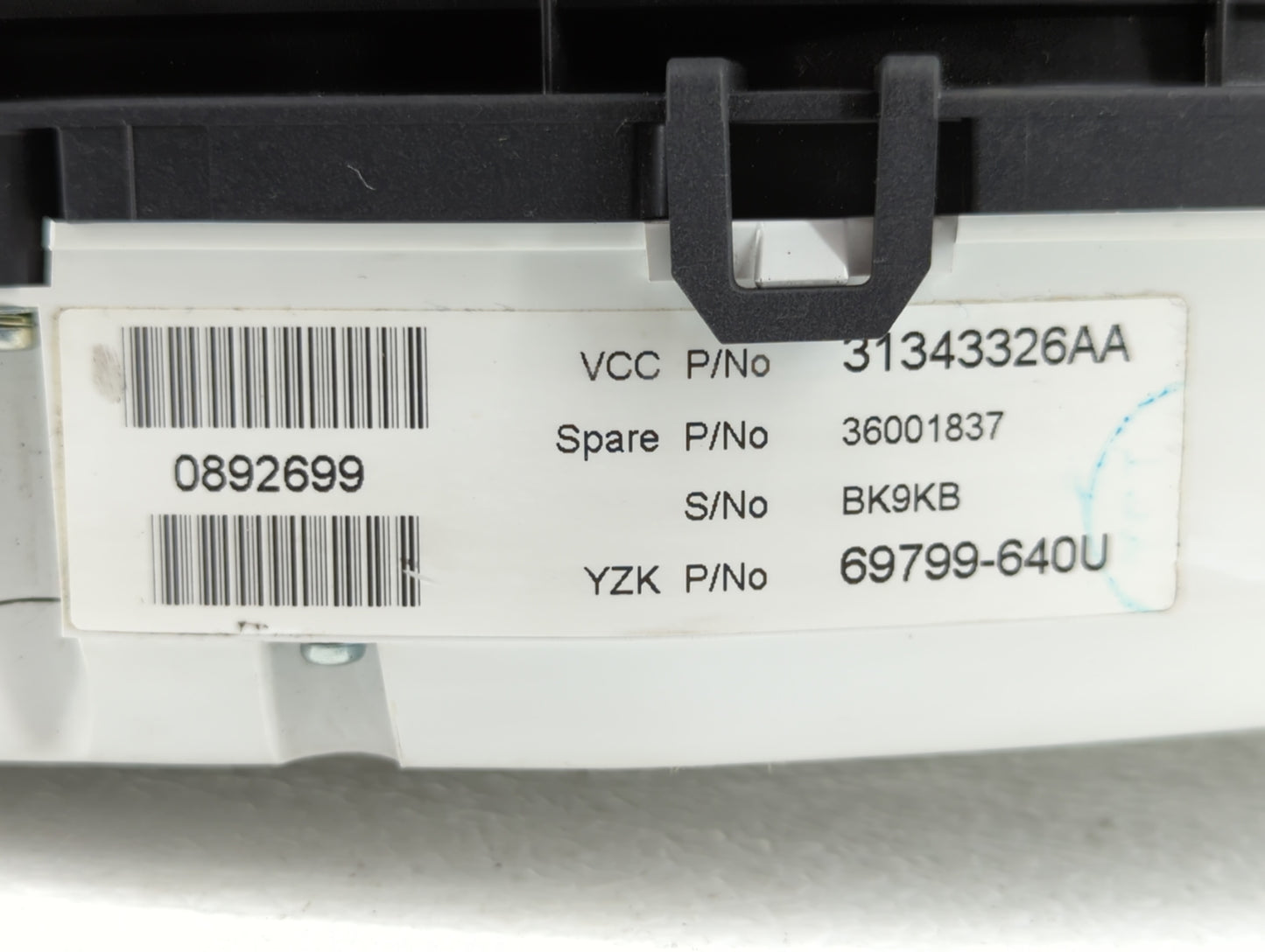 2012 Volvo V60 Instrument Cluster Speedometer Gauges P/N:31343326AA 31296371AB Fits Fits 2011 2013 2014 OEM Used Auto Parts 