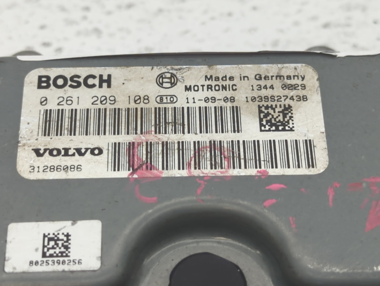 2012 Volvo V60 PCM Engine Control Computer ECU ECM PCU OEM P/N:31286086 1344 0576, 1344 0798, 0 261 209 563, 0 261 209 108 F