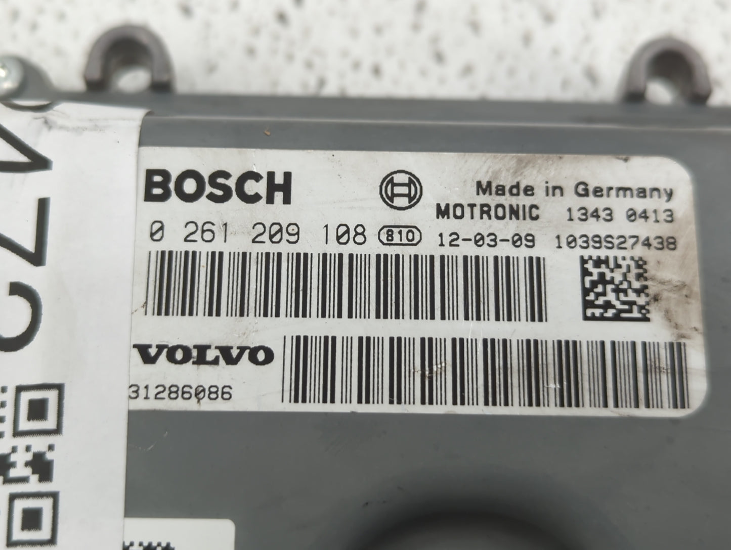 2012 Volvo V60 PCM Engine Control Computer ECU ECM PCU OEM P/N:1343 0413 1344 0576, 1344 0798, 0 261 209 563, 0 261 209 108 