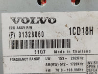 2012 Volvo V70 Radio AM FM Cd Player Receiver Replacement P/N:31328060 Fits Fits 2009 2010 2011 2013 OEM Used Auto Parts - O