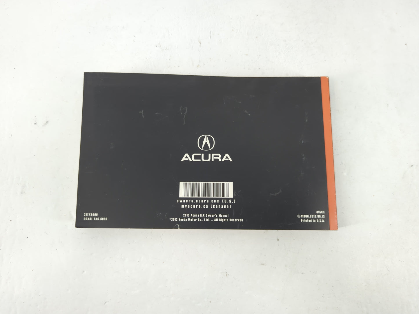 2013 Acura Ilx Owners Manual Book Guide P/N:00X31-TX6-6000 OEM Used Auto Parts - Oemusedautoparts1.com