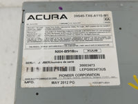 2013-2015 Acura Ilx Radio AM FM Cd Player Receiver Replacement P/N:39540-TX6-A110-M1 Fits Fits 2013 2014 2015 OEM Used Auto 