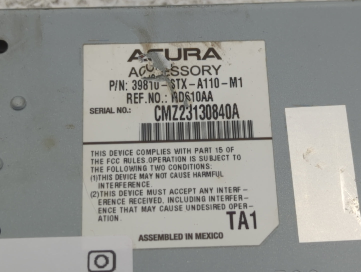 2010-2013 Acura Mdx Information Display Screen 729453 - Oemusedautoparts1.com