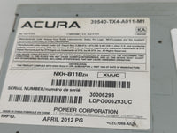 2013-2018 Acura Rdx Radio AM FM Cd Player Receiver Replacement P/N:39540-TX4-A011-M1 NXH-8118ZH Fits OEM Used Auto Parts - O