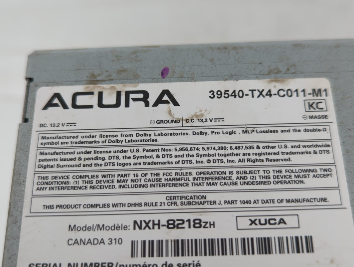 2013-2015 Acura Rdx Am Fm Cd Player Radio Receiver 481521 - Oemusedautoparts1.com