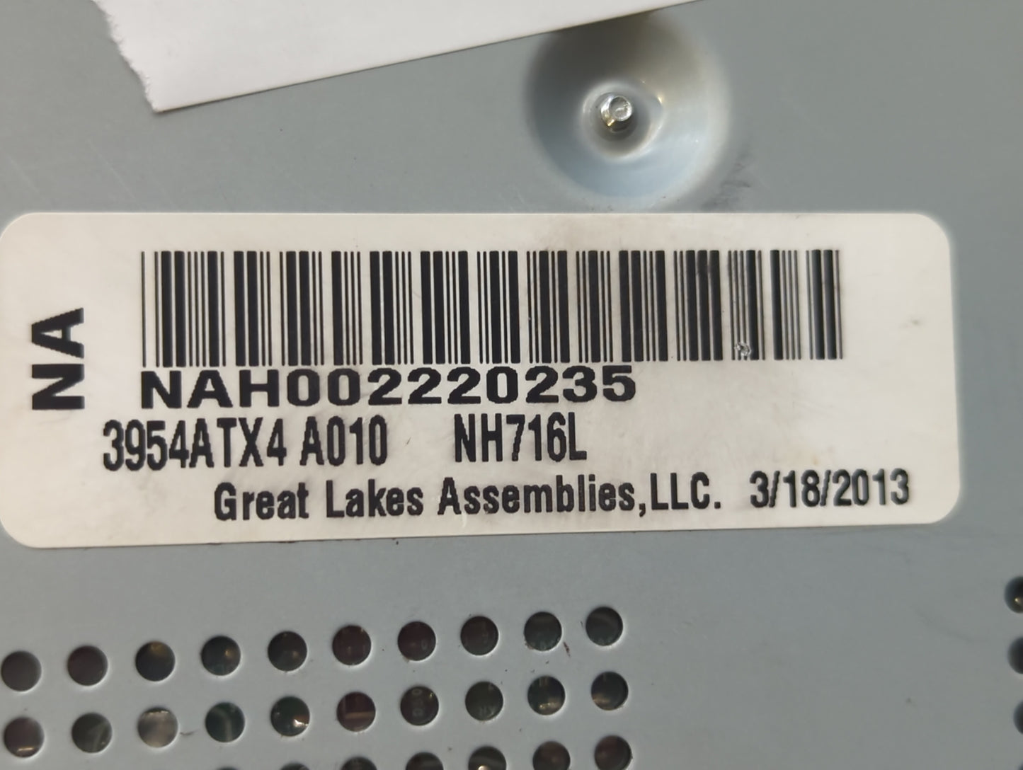 2013-2015 Acura Rdx Radio AM FM Cd Player Receiver Replacement P/N:3954ATX4 A010 Fits Fits 2013 2014 2015 OEM Used Auto Part