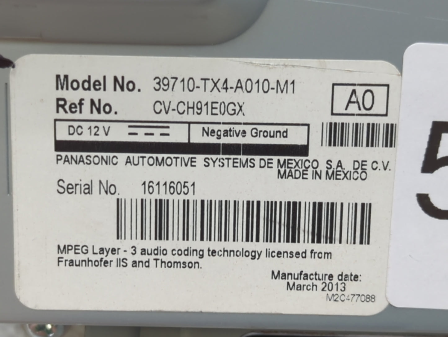 2013-2015 Acura Rdx Information Display Screen - Oemusedautoparts1.com