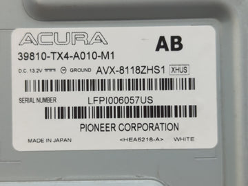 2013-2015 Acura Rdx Information Display Screen