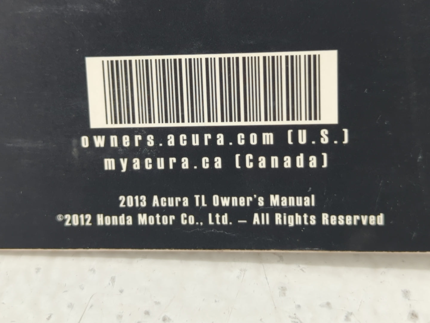 2013 Acura Tl Owners Manual Book Guide P/N:00X31-TK4-6400 OEM Used Auto Parts - Oemusedautoparts1.com