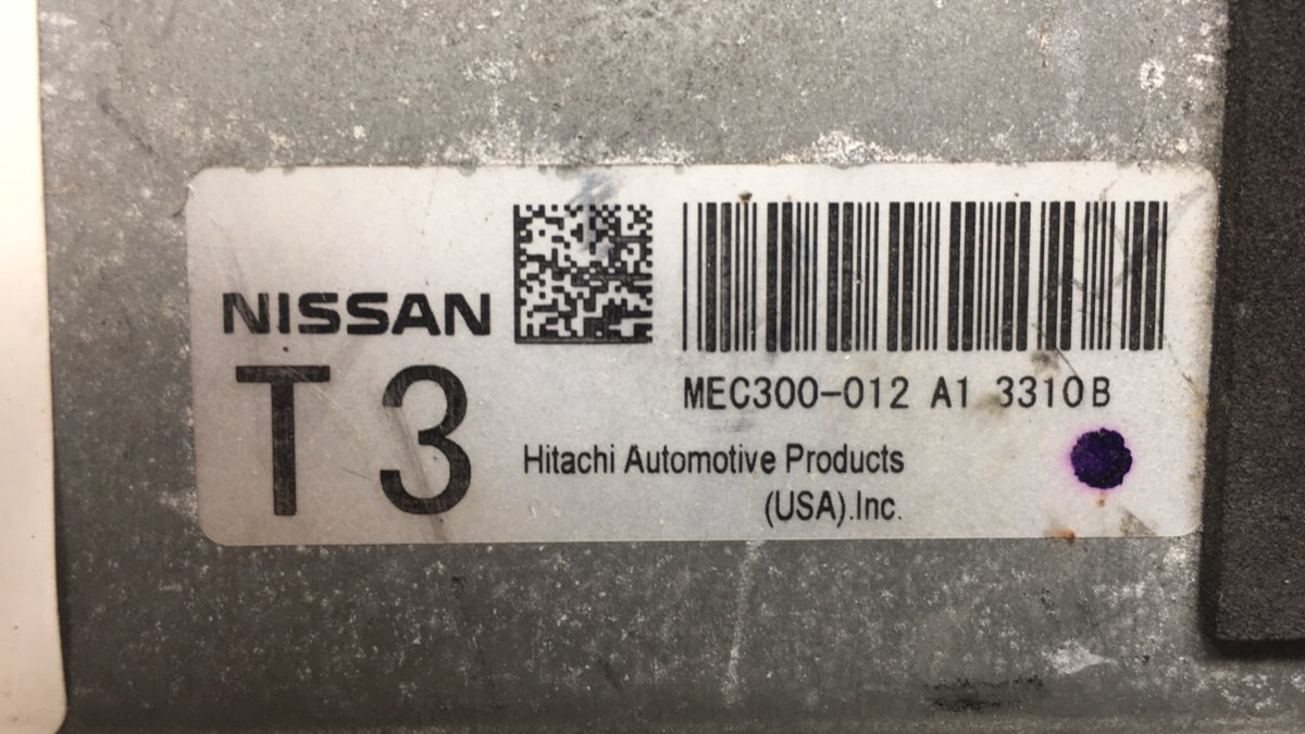 2013 Altima Nissan PCM Engine Control Computer ECU ECM PCU OEM P/N:MEC300-012 A1 Fits 2014 OEM Used Auto Parts - Oemusedauto