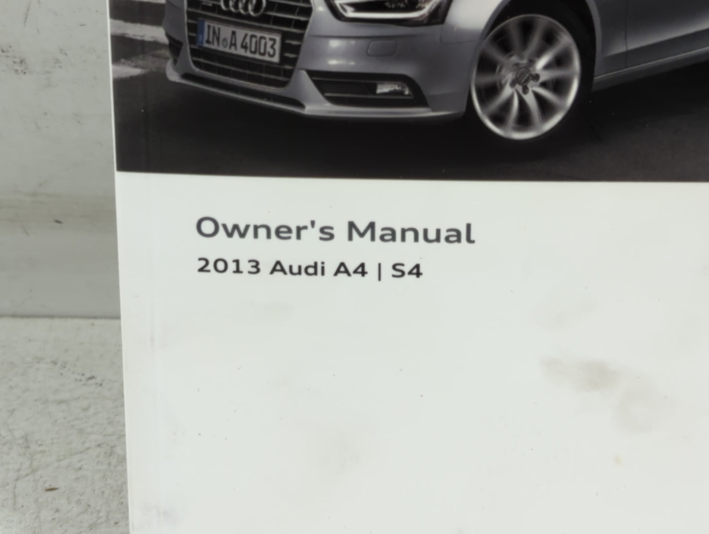 2013 Audi A4 Owners Manual Book Guide P/N:131 561 8K0 22 OEM Used Auto Parts - Oemusedautoparts1.com
