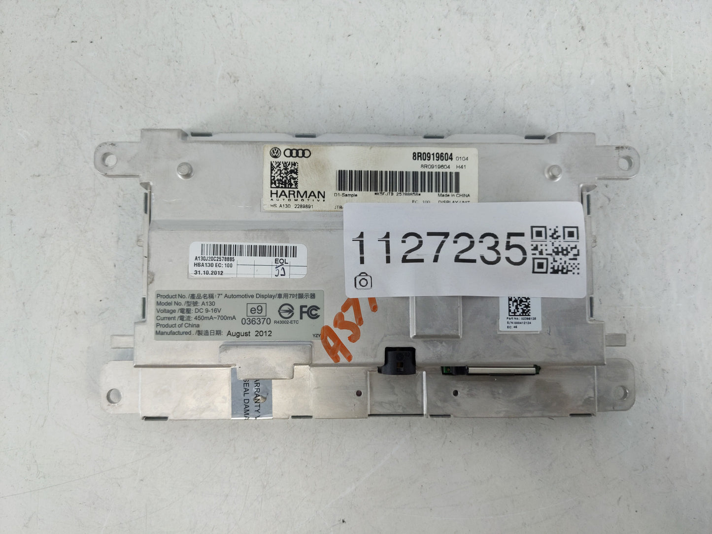 2013-2016 Audi A4 Information Display Screen - Oemusedautoparts1.com