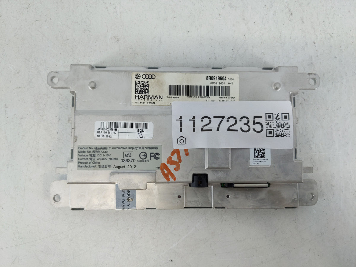 2013-2016 Audi A4 Information Radio Display Screen 1127235 - Oemusedautoparts1.com