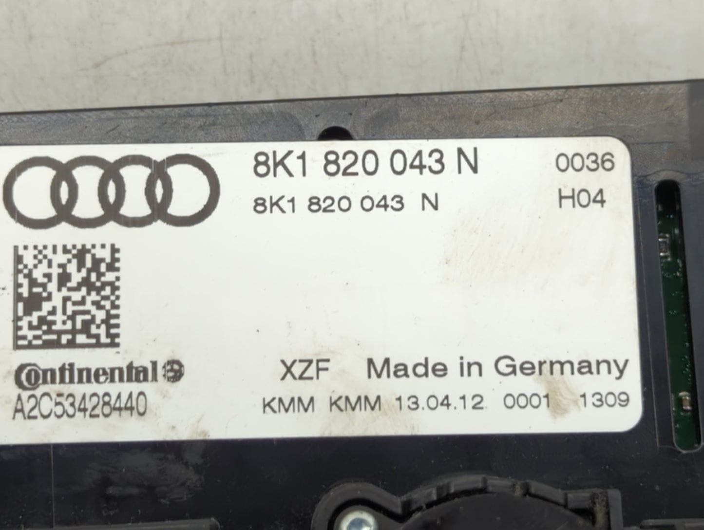 2013-2016 Audi A4 Climate Control Module Temperature AC/Heater Replacement P/N:8K1 820 043 N Fits Fits 2013 2014 2015 2016 2
