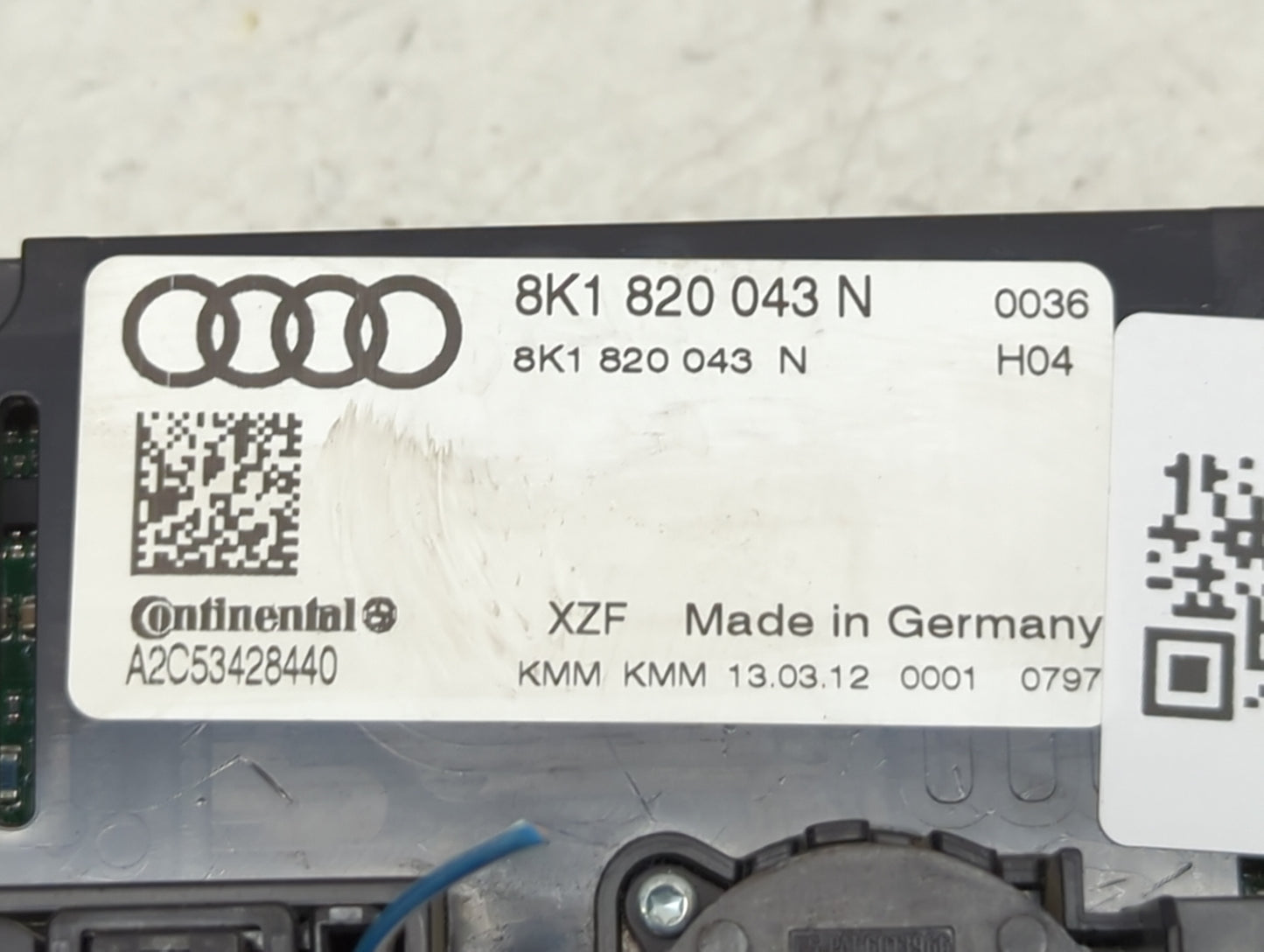 2013-2016 Audi A4 Climate Control Module Temperature AC/Heater Replacement P/N:8K1820043N Fits Fits 2013 2014 2015 2016 2017