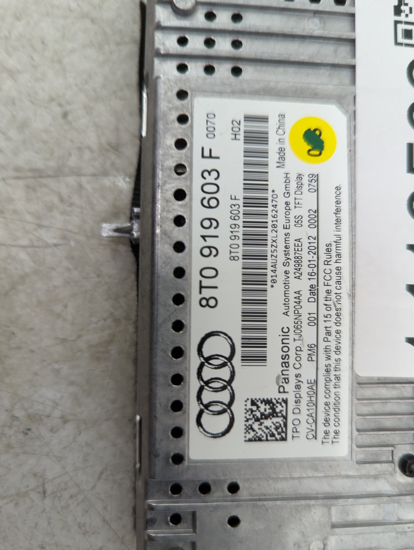 2013-2016 Audi A4 Information Display Screen - Oemusedautoparts1.com