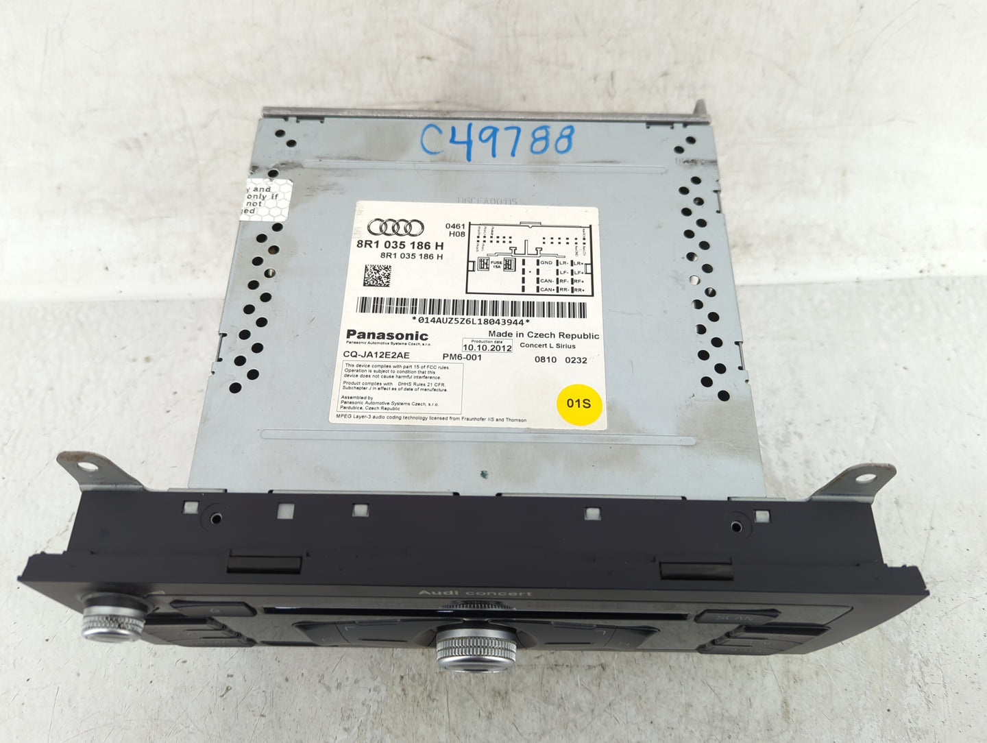 2013-2016 Audi A4 Radio AM FM Cd Player Receiver Replacement P/N:8R1 035 186 H Fits Fits 2013 2014 2015 2016 OEM Used Auto P