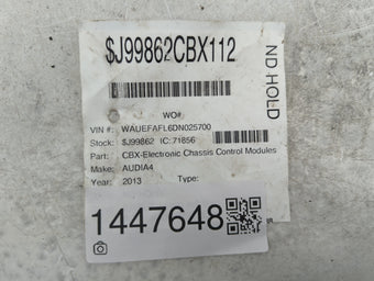 compare product 2013 Audi A4 Safety Restraint Srs Airbag Control Module