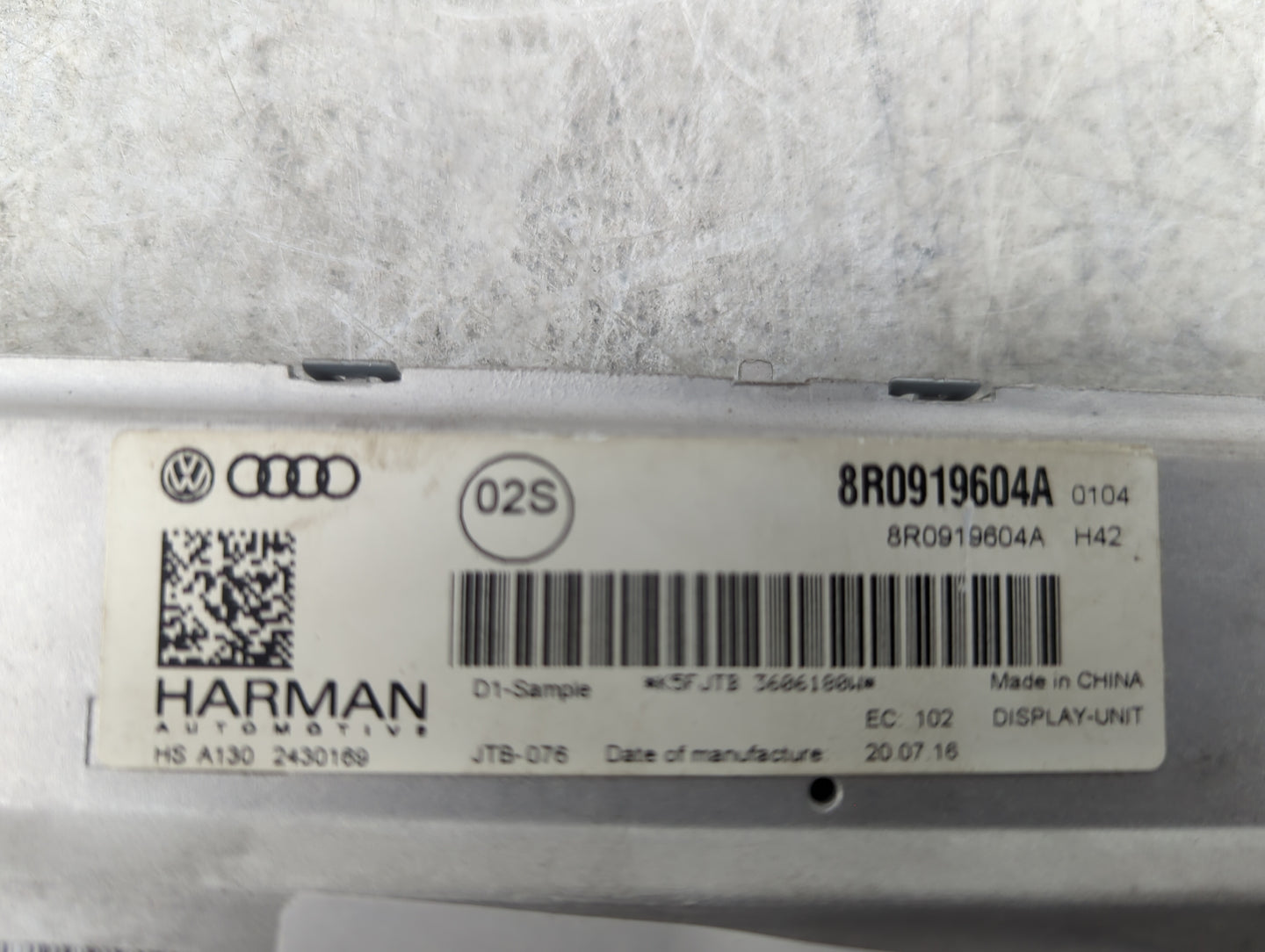 2013-2016 Audi A4 Information Display Screen - Oemusedautoparts1.com