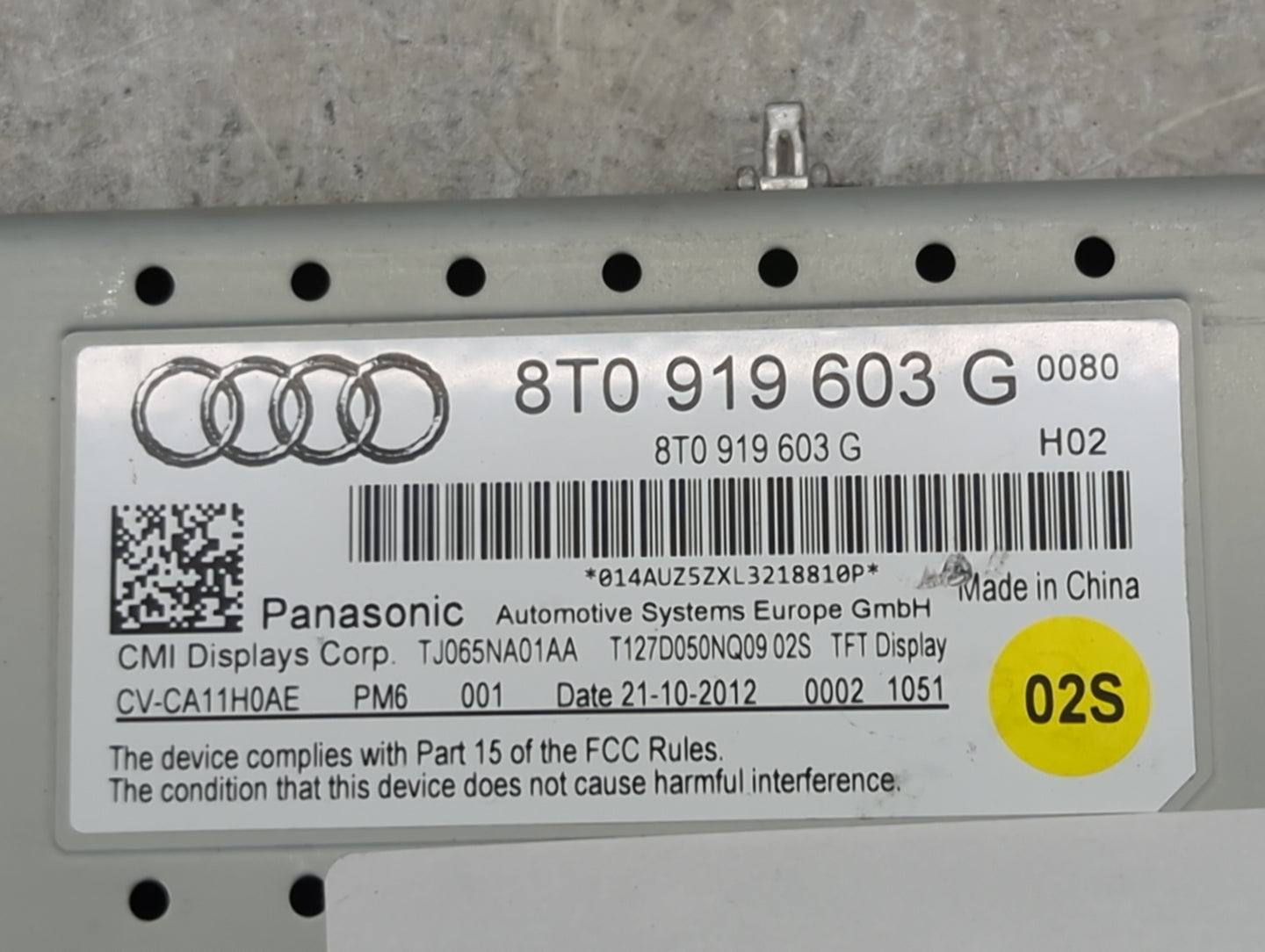 2013-2016 Audi A4 Information Display Screen - Oemusedautoparts1.com