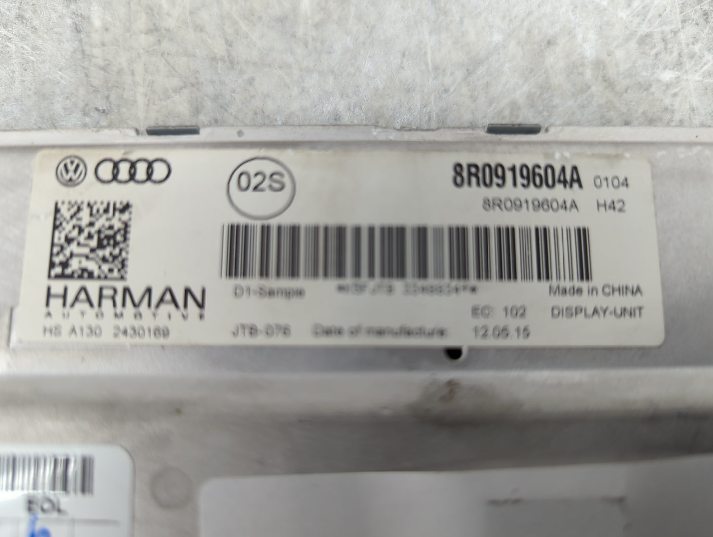 2013-2016 Audi A4 Information Display Screen - Oemusedautoparts1.com