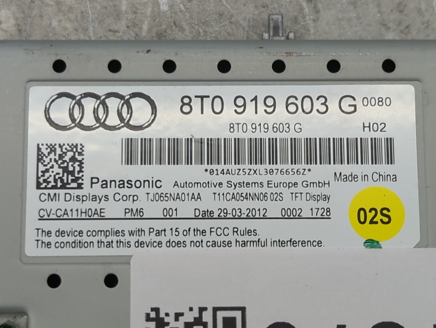 2009-2016 Audi A4 Information Display Screen - Oemusedautoparts1.com