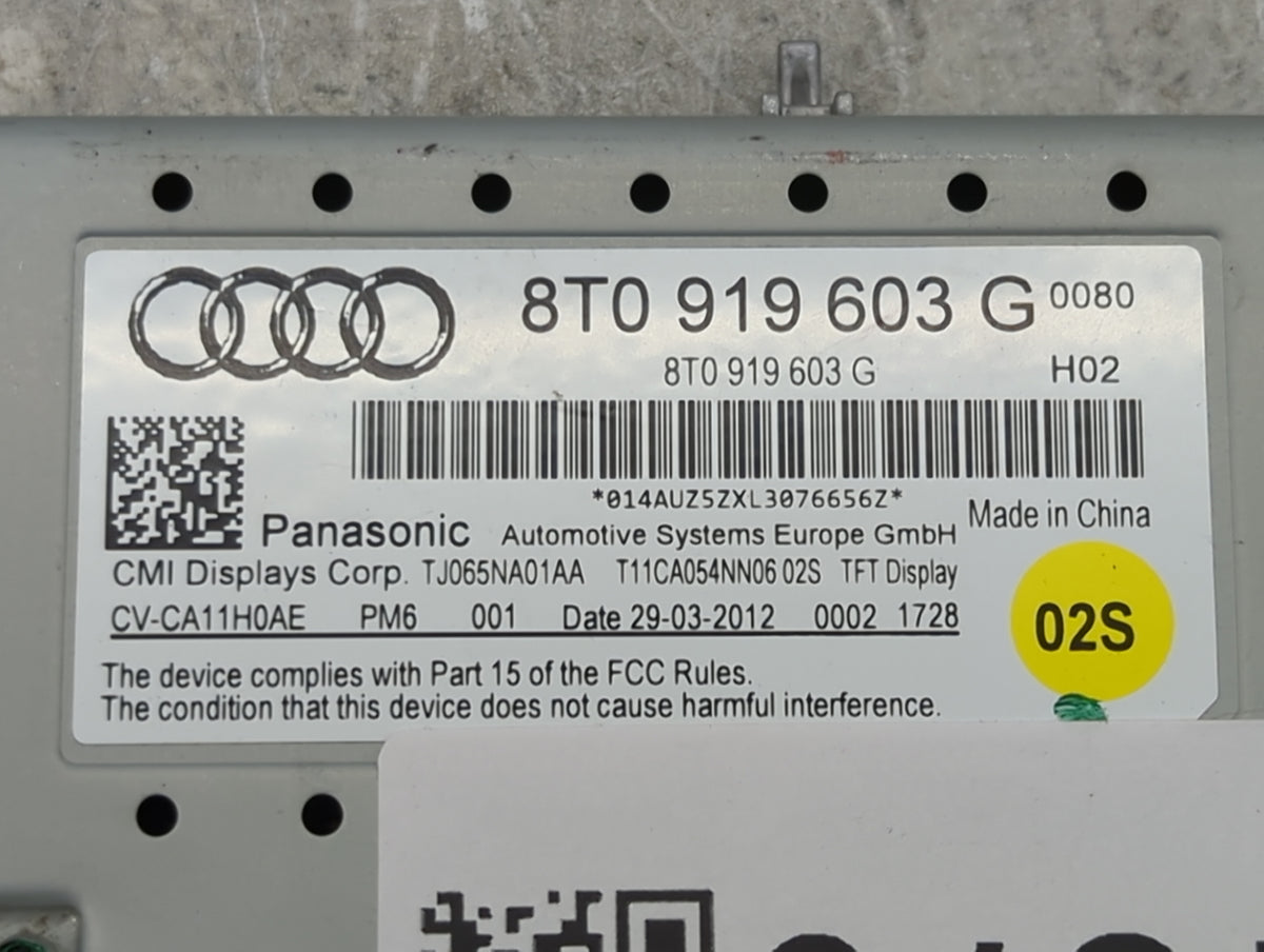 2009-2016 Audi A4 Information Radio Display Screen 1451579 - Oemusedautoparts1.com