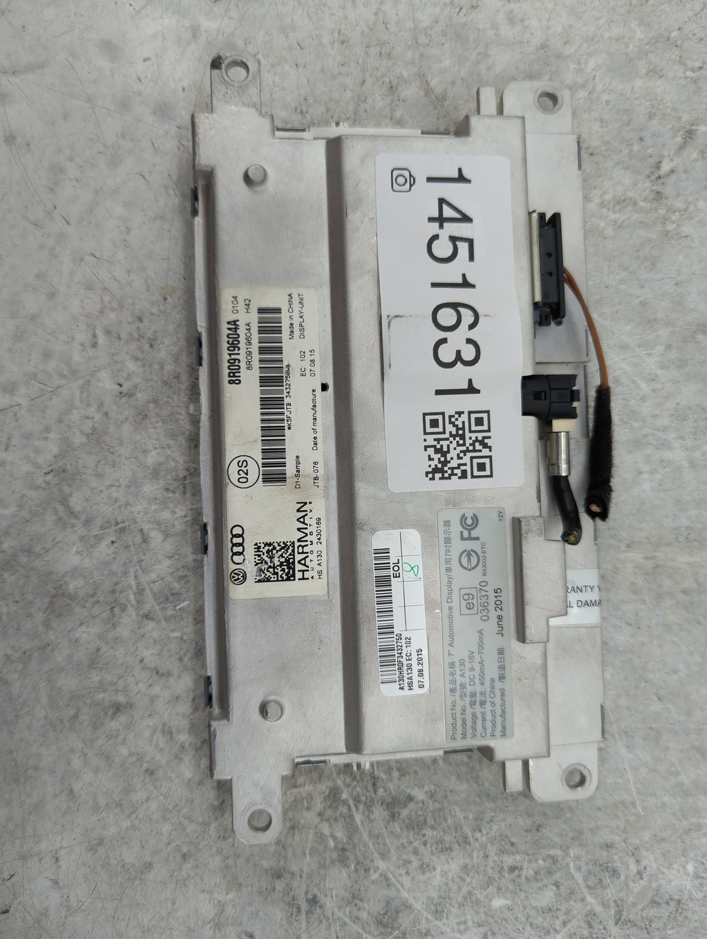 2013-2016 Audi A4 Information Display Screen - Oemusedautoparts1.com