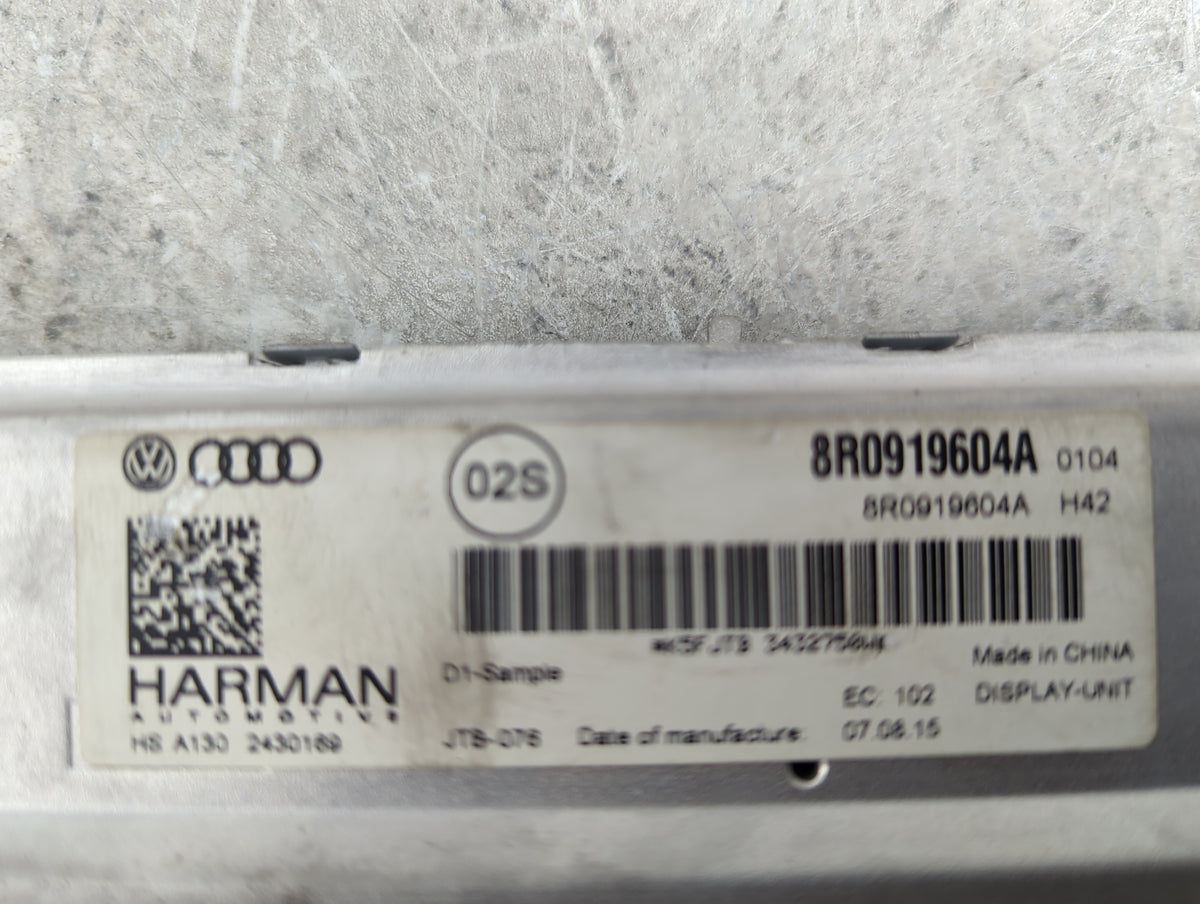2013-2016 Audi A4 Information Radio Display Screen 1451631 - Oemusedautoparts1.com