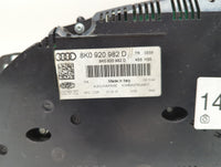 2013 Audi A4 Instrument Cluster Speedometer Gauges P/N:8K0920982D Fits OEM Used Auto Parts - Oemusedautoparts1.com