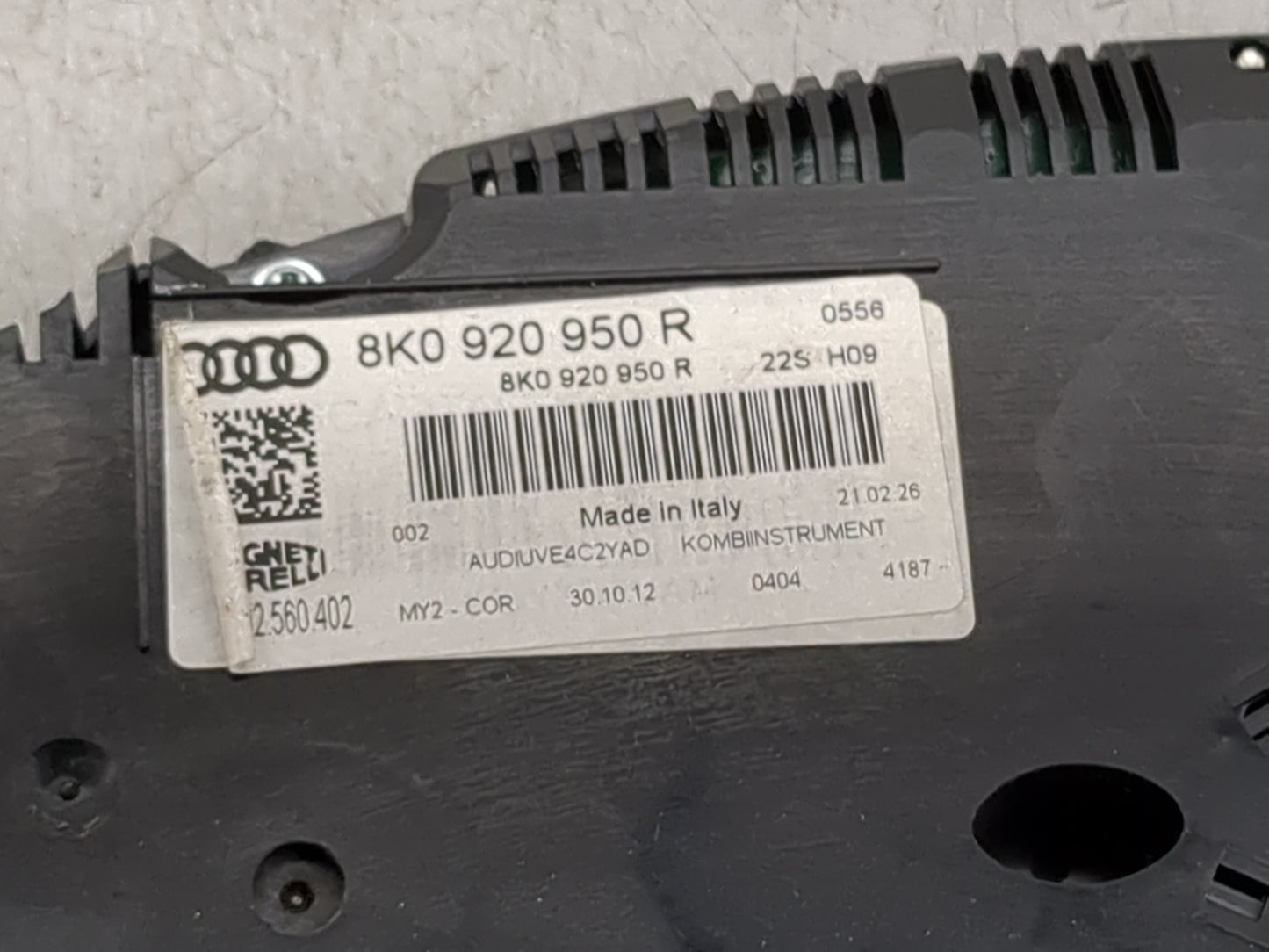 2013-2016 Audi A4 Instrument Cluster Speedometer Gauges P/N:8K0920950R Miles:86K Fits Fits 2013 2014 2015 2016 OEM Used Auto