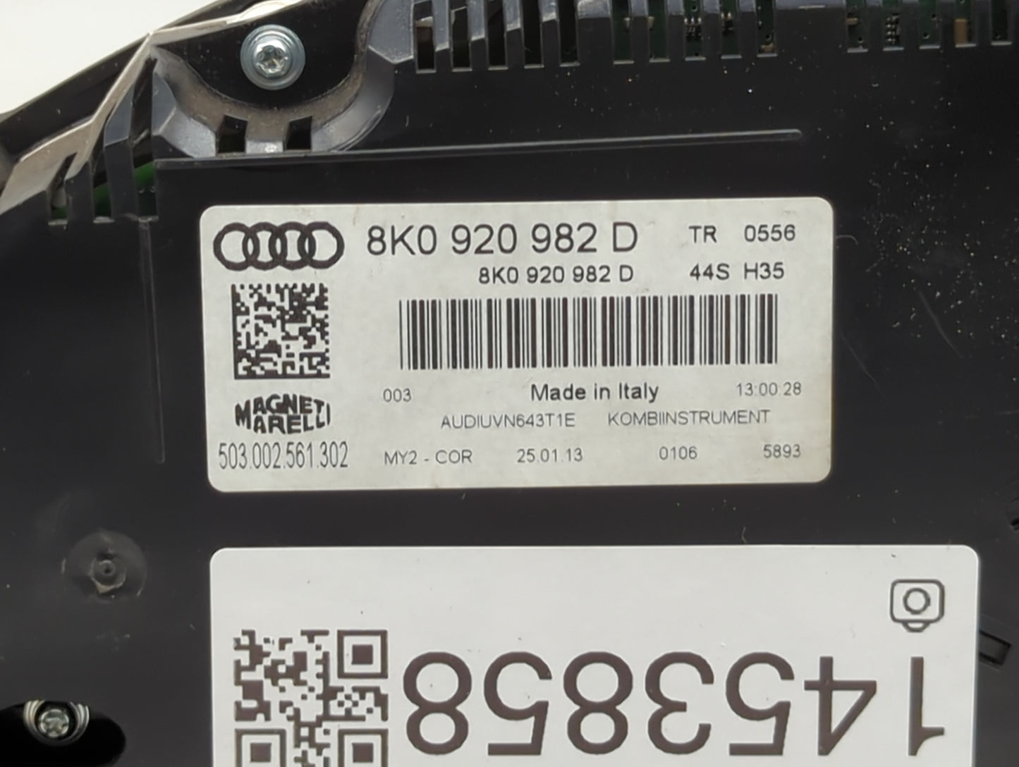 2013 Audi A4 Instrument Cluster Speedometer Gauges P/N:8K0920982D 503002561302 Miles:128K Fits OEM Used Auto Parts - Oemused