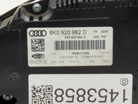 2013 Audi A4 Instrument Cluster Speedometer Gauges P/N:8K0920982D 503002561302 Miles:128K Fits OEM Used Auto Parts - Oemused