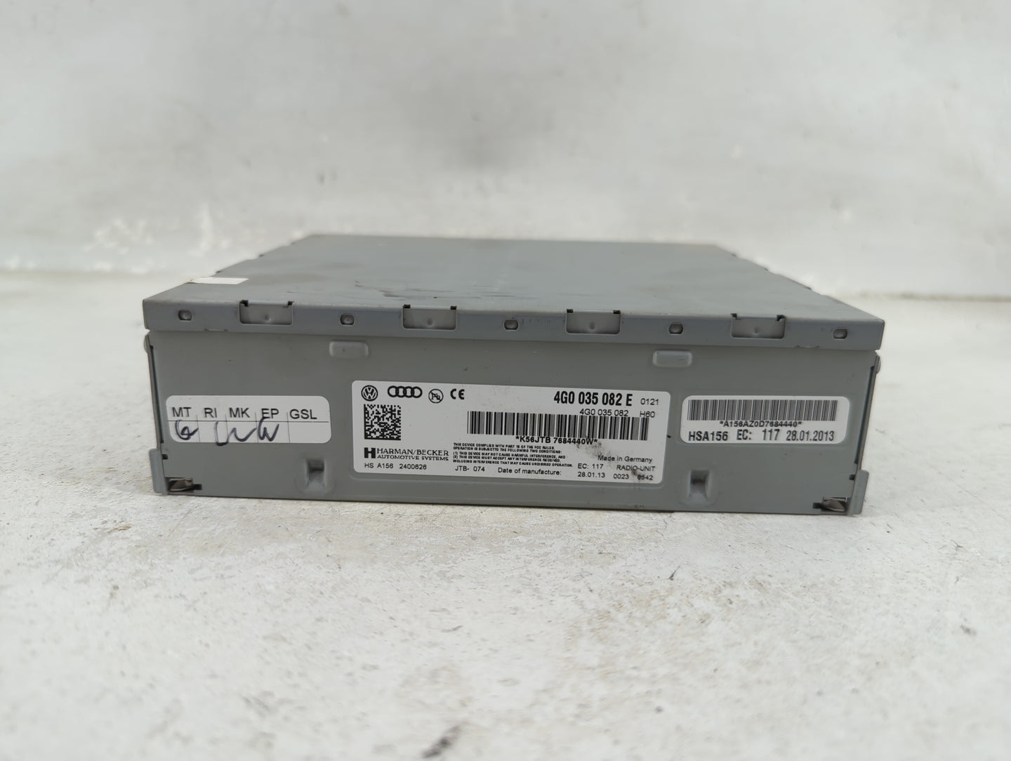 2013 Audi A4 Radio AM FM Cd Player Receiver Replacement P/N:0023 0542 4G0 035 082 E Fits Fits 2010 2011 2012 2014 2015 2016 