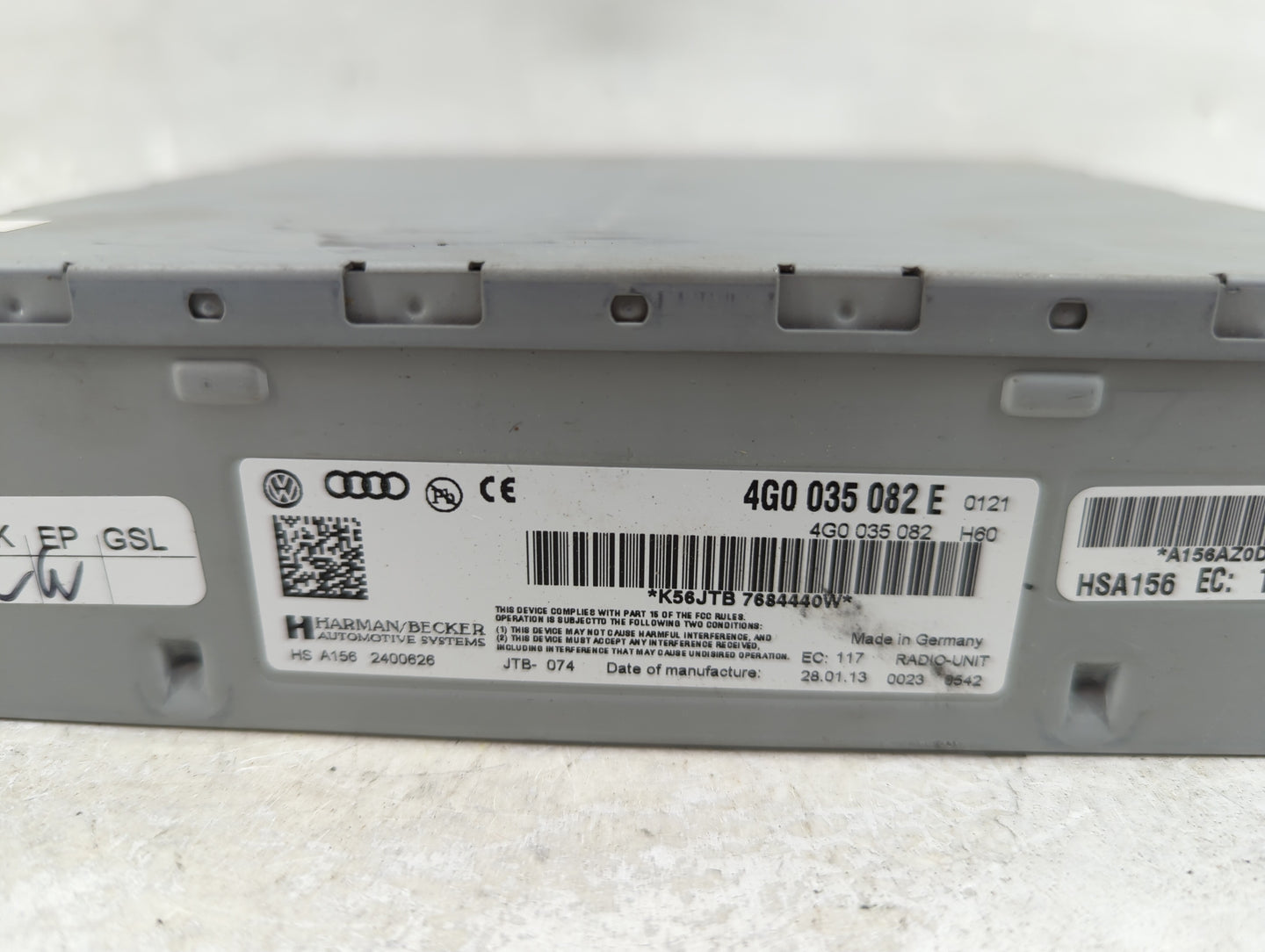 2013 Audi A4 Radio AM FM Cd Player Receiver Replacement P/N:0023 0542 4G0 035 082 E Fits Fits 2010 2011 2012 2014 2015 2016 