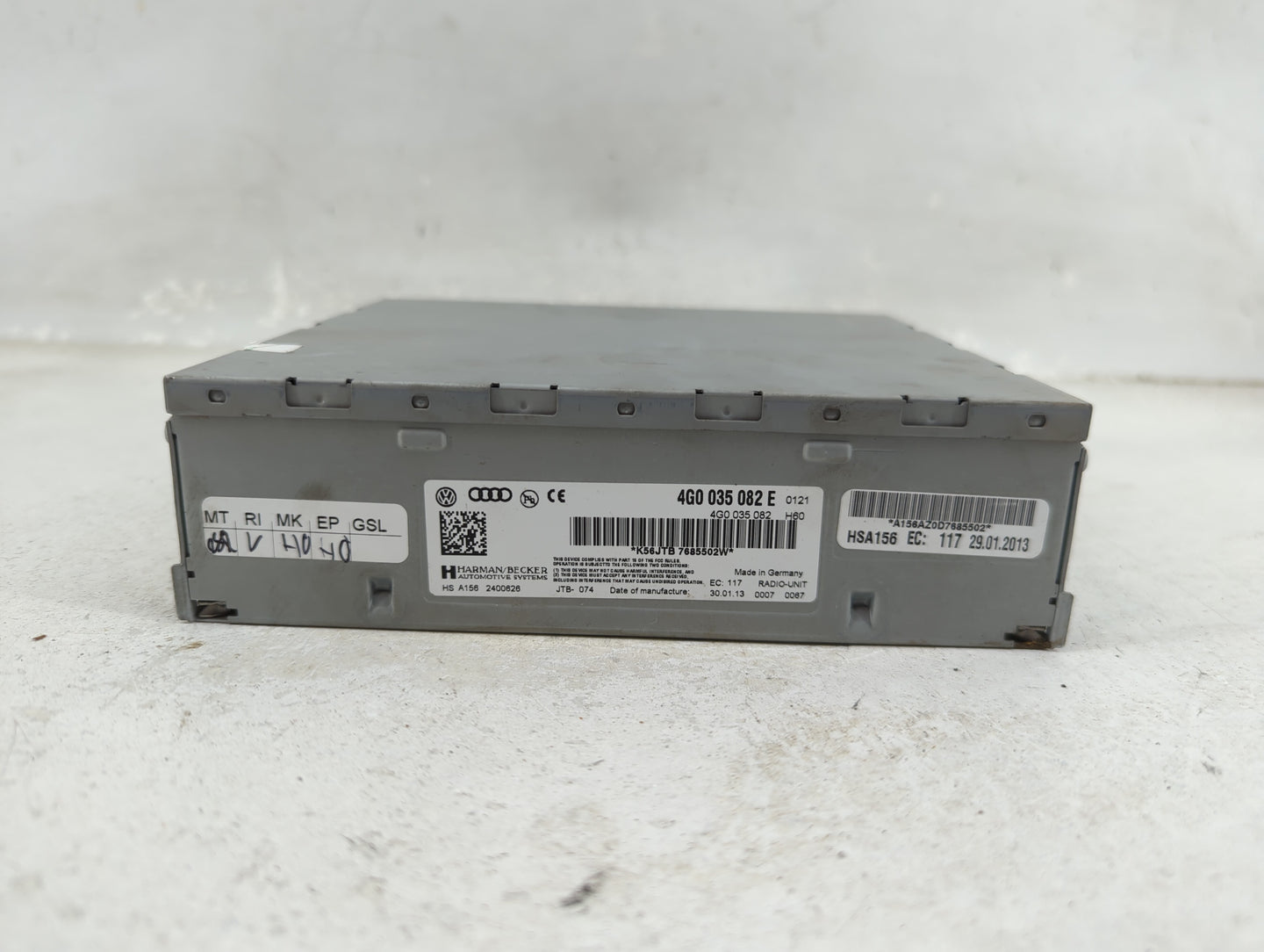 2013 Audi A4 Radio AM FM Cd Player Receiver Replacement P/N:4G0 035 082 E Fits Fits 2010 2011 2012 2014 2015 2016 2017 OEM U