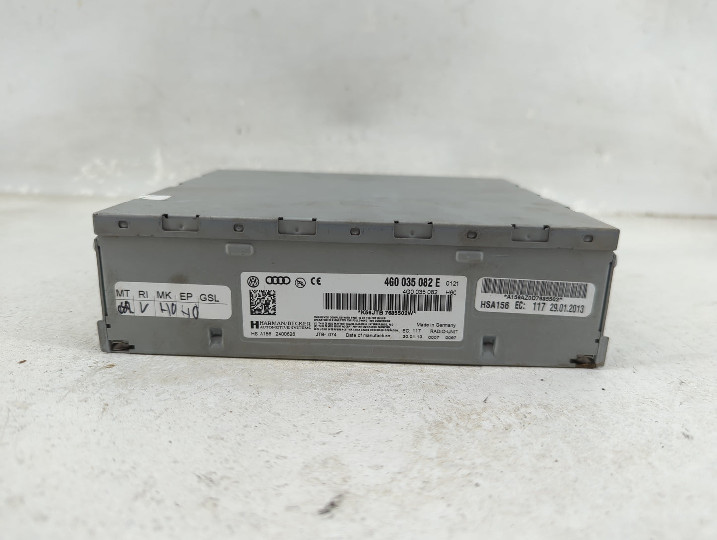 2013 Audi A4 Radio AM FM Cd Player Receiver Replacement P/N:4G0 035 082 E Fits Fits 2010 2011 2012 2014 2015 2016 2017 OEM U