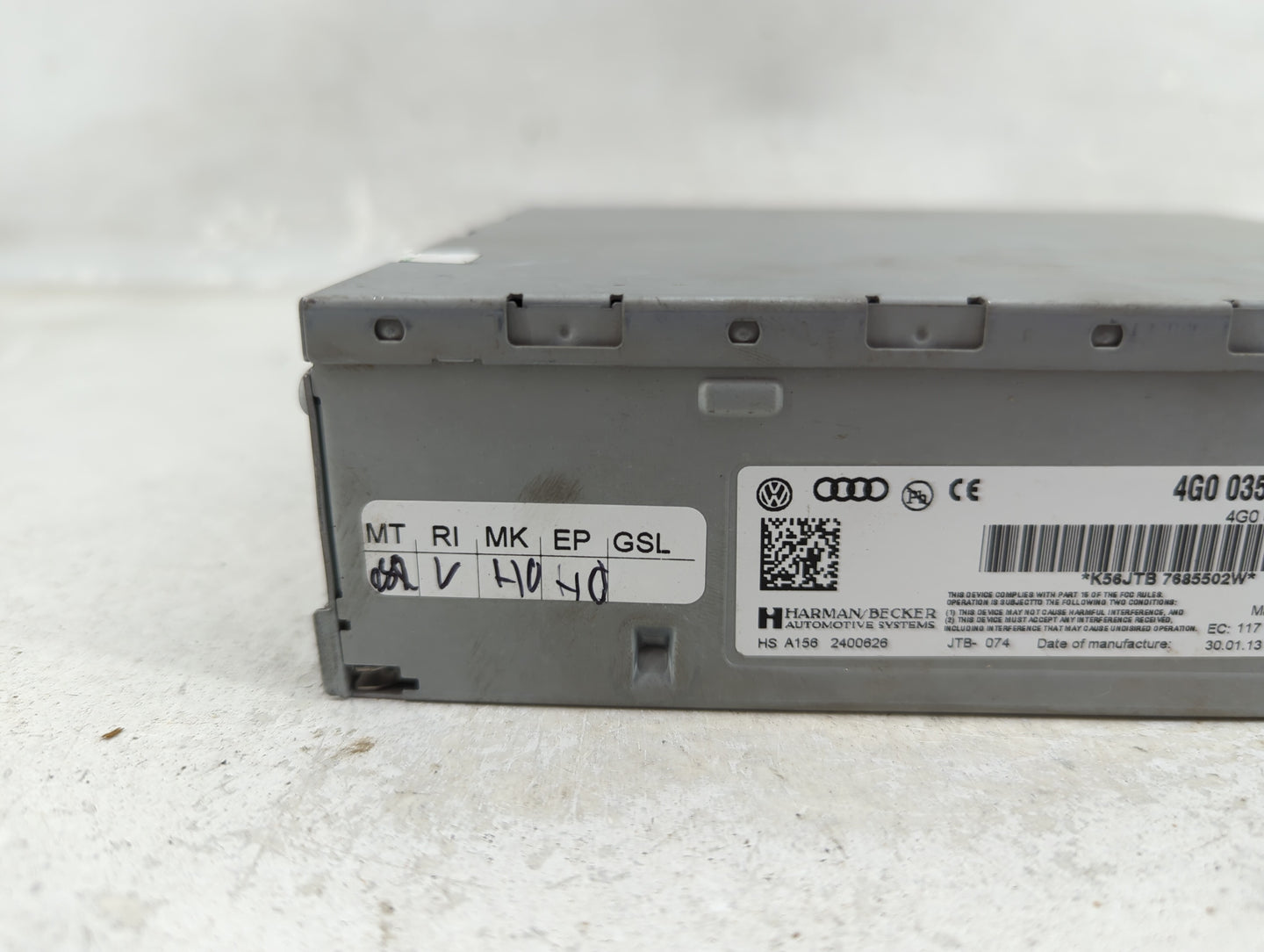 2013 Audi A4 Radio AM FM Cd Player Receiver Replacement P/N:4G0 035 082 E Fits Fits 2010 2011 2012 2014 2015 2016 2017 OEM U